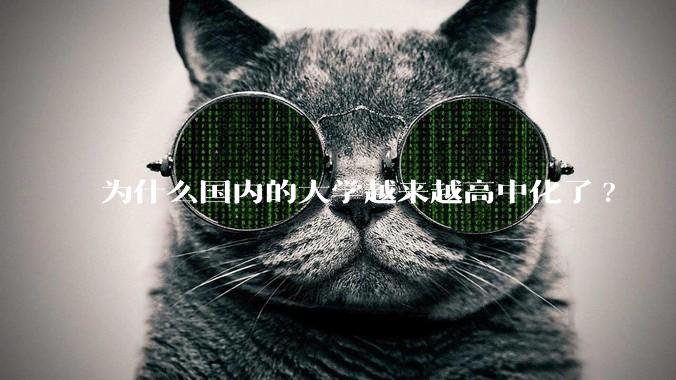 为什么国内的大学越来越高中化了?
